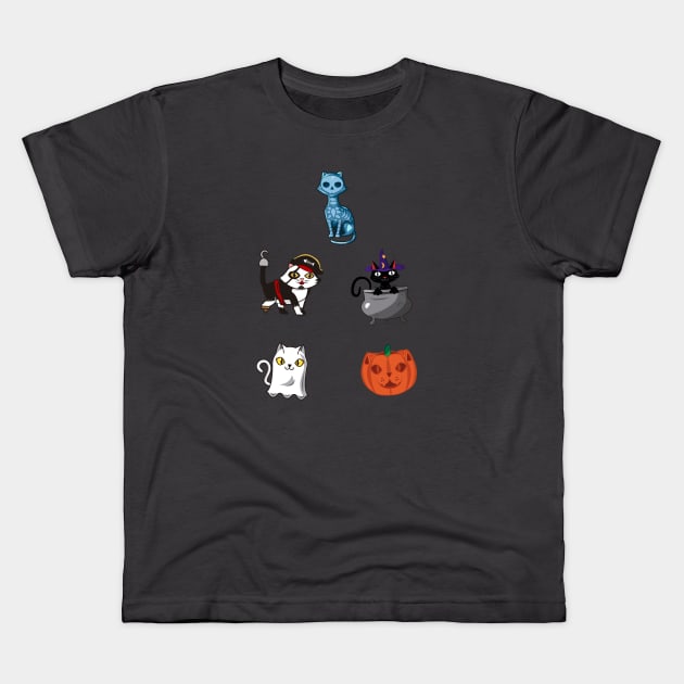 cattoween Kids T-Shirt by samuzai